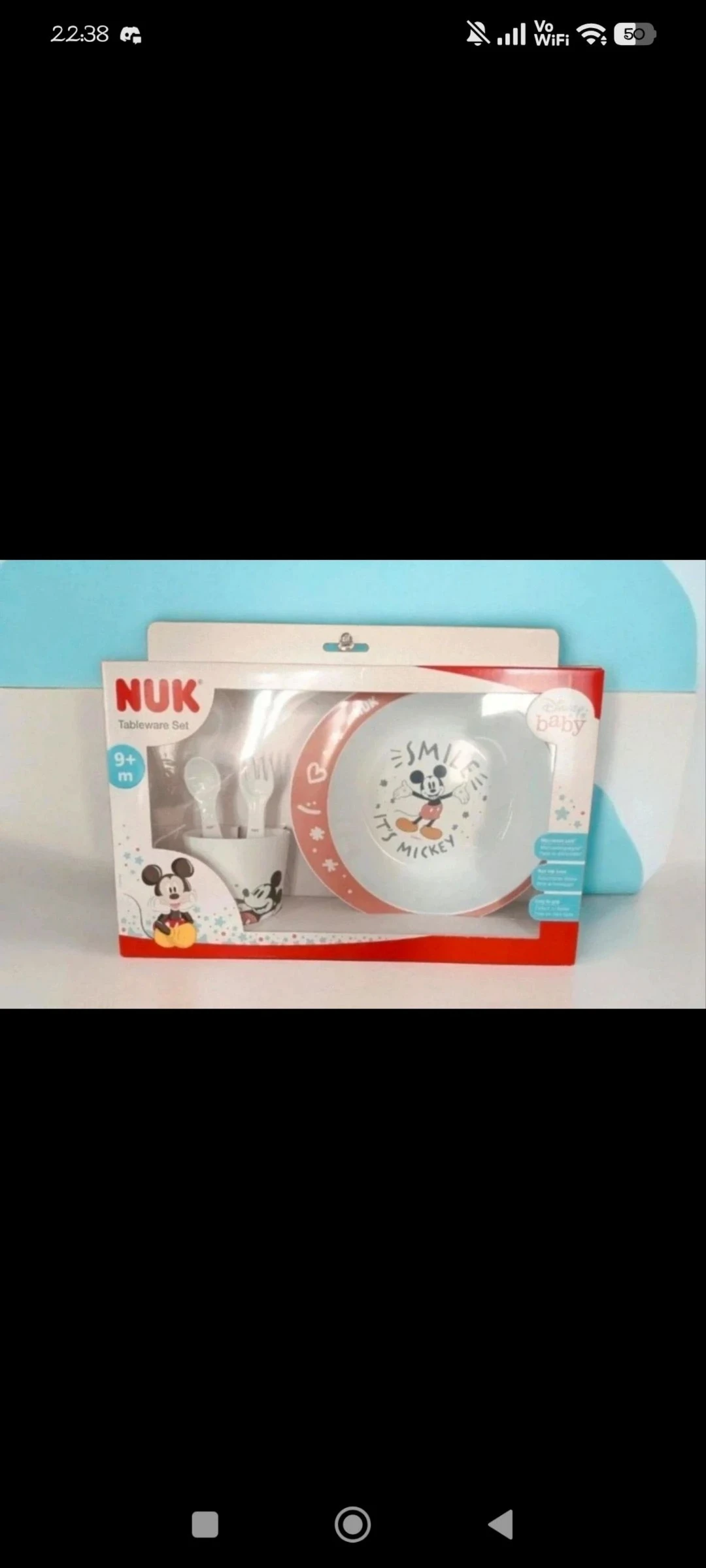 Coffret Vaisselle Bébé NUK Disney Mickey – 9 mois et +